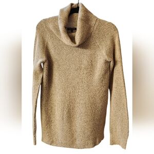 CLOSET CLEAROUT Pink Clover Cowl Neck Knitted Sweater, Size Small